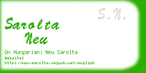 sarolta neu business card